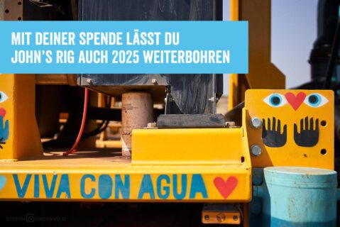 Das mobile Brunnenbohrgerät 'John'Rig' von viva con Agua